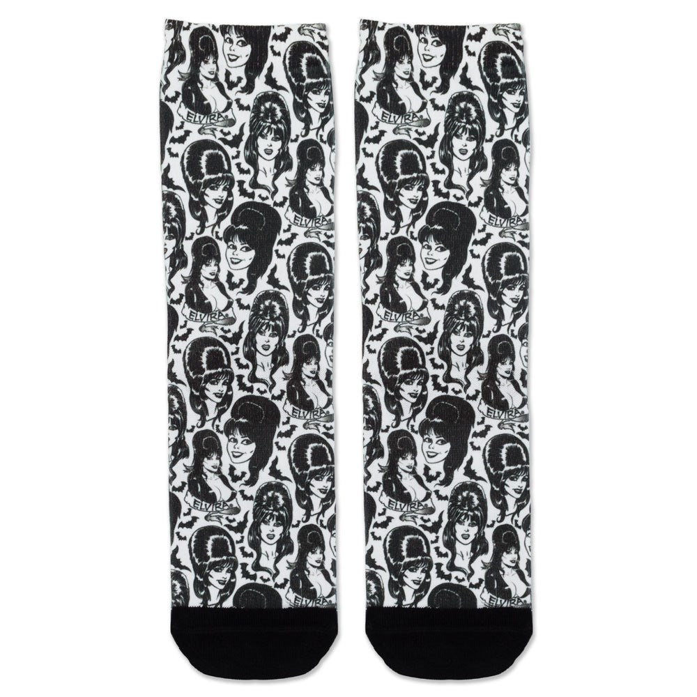 Elvira Comic Head Repeat Socks