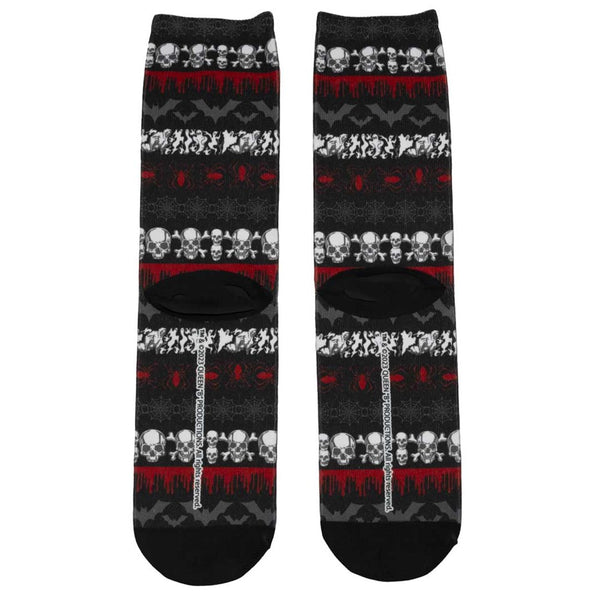 Elvira Dark Xmas Sweater Repeat Socks