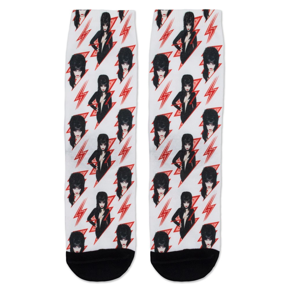 Elvira Red Bolt Socks