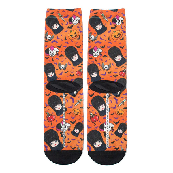 Elvira Spooky Cutie Repeat Orange Socks