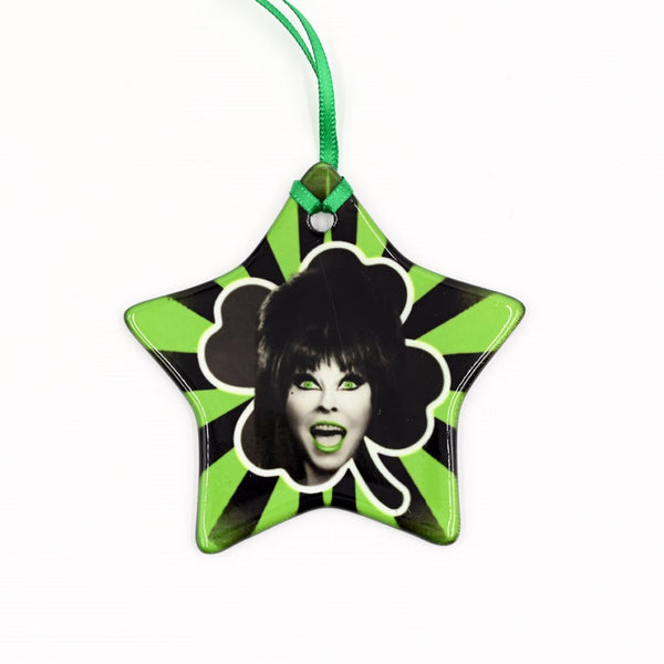 Elvira Kiss Me Ceramic Star Ornament