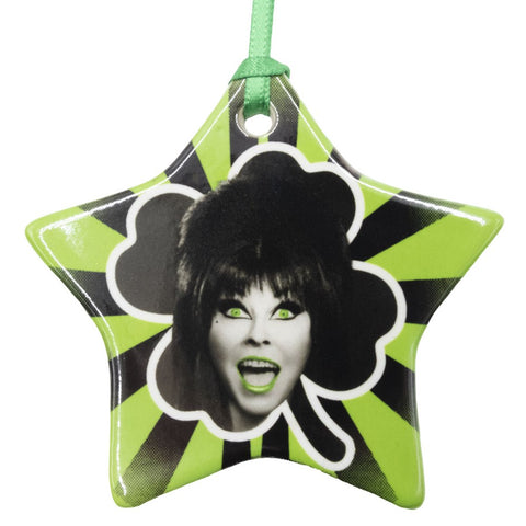 Elvira Kiss Me Ceramic Star Ornament