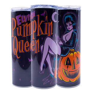 Elvira Hellcat Pumpkin Queen Skinny Tumbler