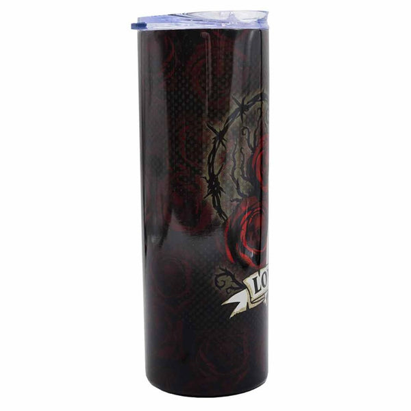 Elvira Love Hurts Scroll Skinny Tumbler