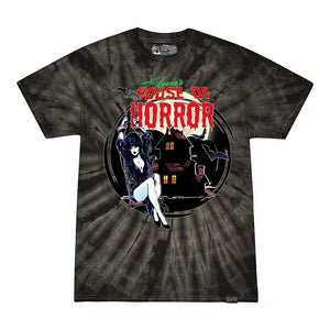 Elvira House Of Horrors Tie Dye Black T-shirt