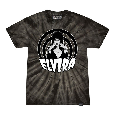 Elvira Hypno Tie Dye Black T-shirt
