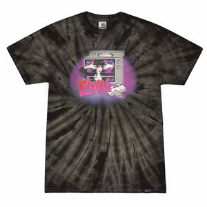 Elvira Movie Mayhem Tie Dye Black T-shirt