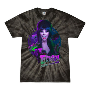 Elvira Remote Control Black Tie Dye T-shirt