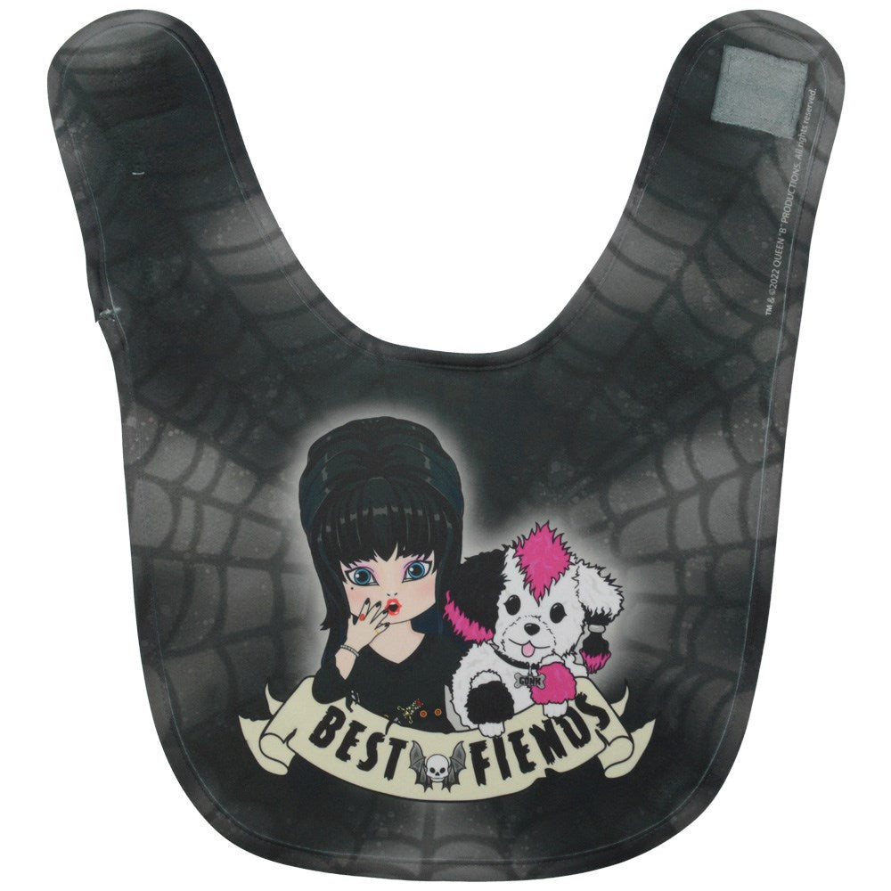 Elvira Best Fiends Fleece Baby Bib