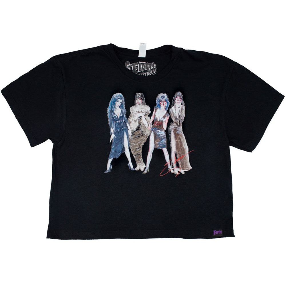 Elvira X Robert Redding Sketchbook Crop Tee