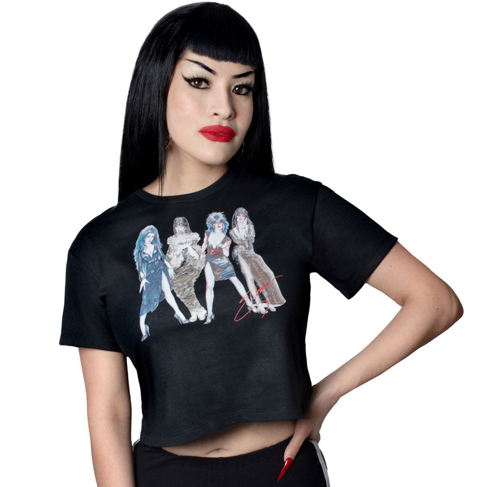 Elvira X Robert Redding Sketchbook Crop Tee