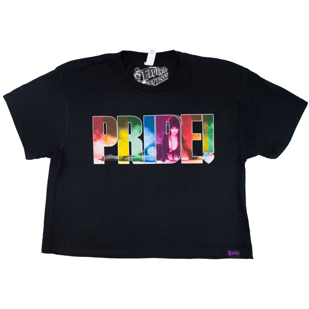 Elvira Pride Lay Down Crop Tee