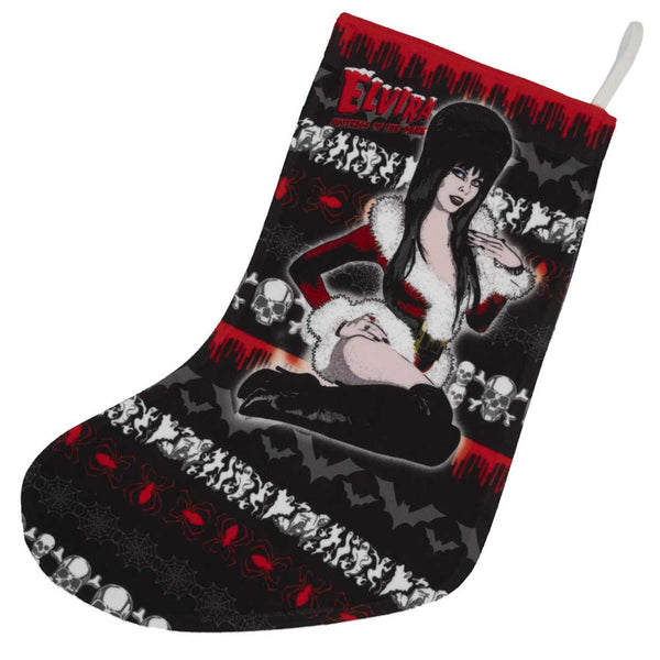 Elvira Dark Xmas Sweater Stocking
