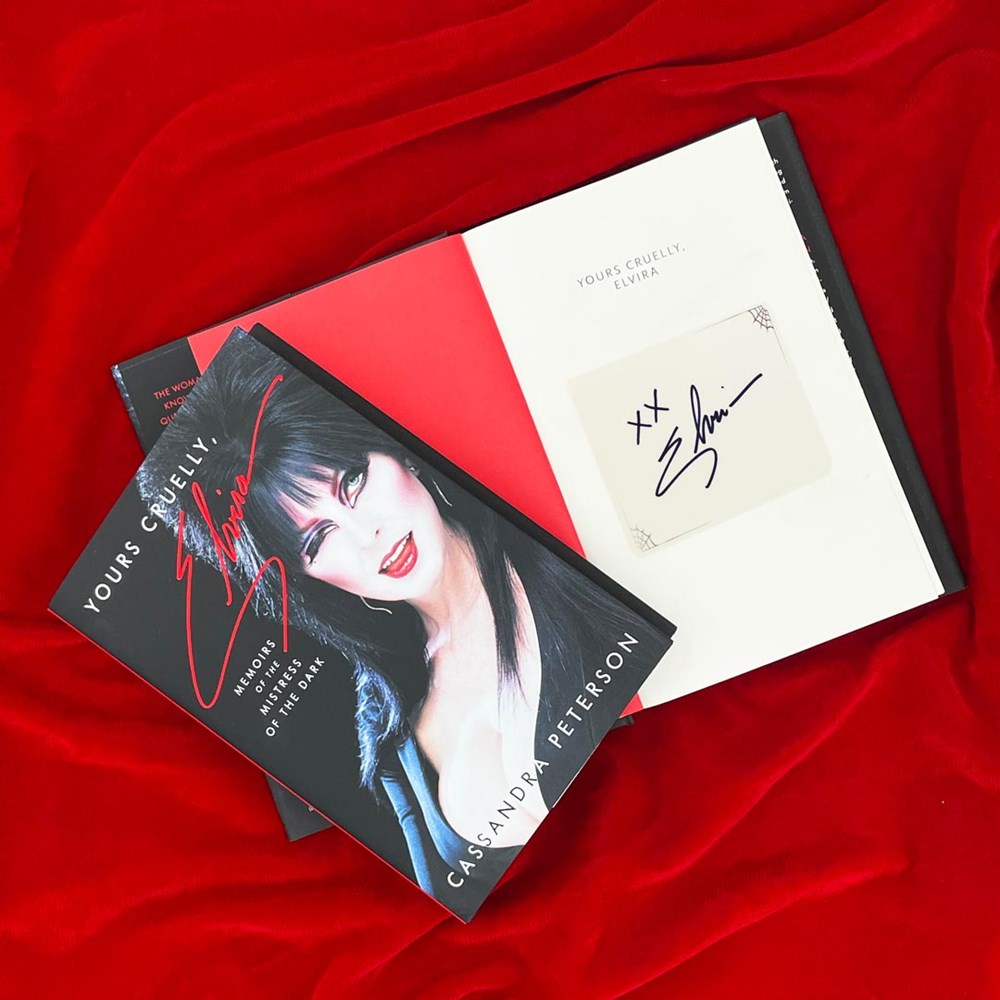 Yours Cruelly, Elvira: Memoirs of the Mistress of the Dark Hardback Book Autographed